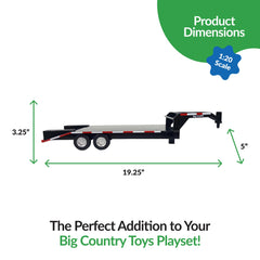 Big Country Toys flatbed trailer ramps loading a tractor