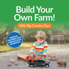 Big Country Toys hay trailer-load demonstrates realistic transport for imaginative farm play.
