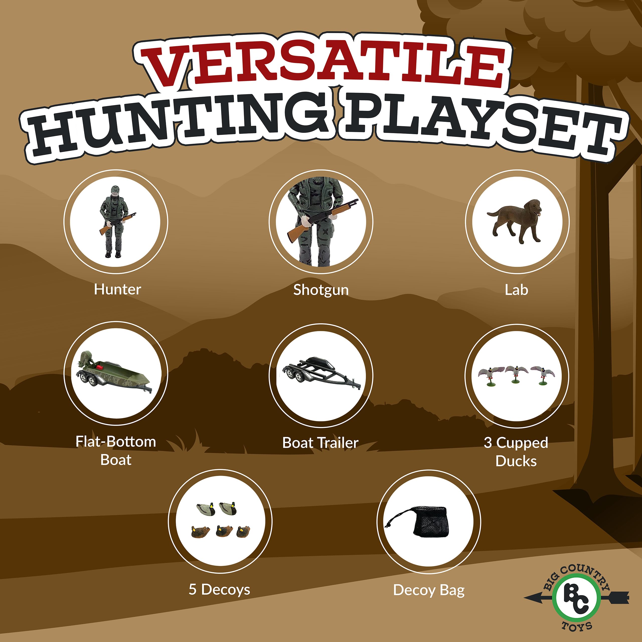 Big Country Toys hunting ducks (3) for realistic target practice in playtime.