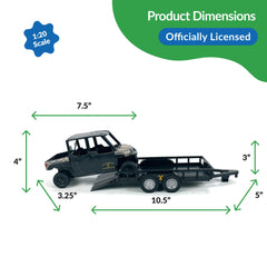 Durable, lightweight Big Country Toys Polaris Ranger truck suited for safe shelf display.