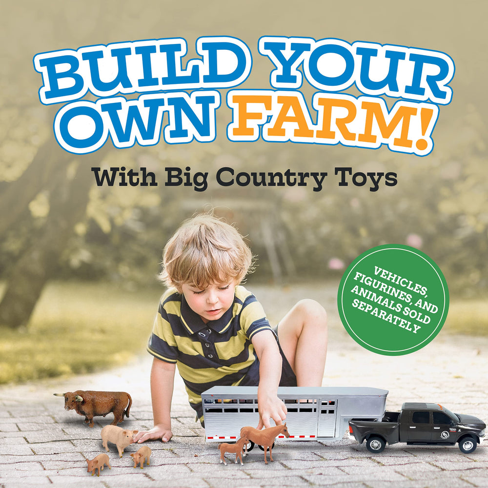 Big Country Toys Sundowner trailer connects to compatible trucks via gooseneck hitch.