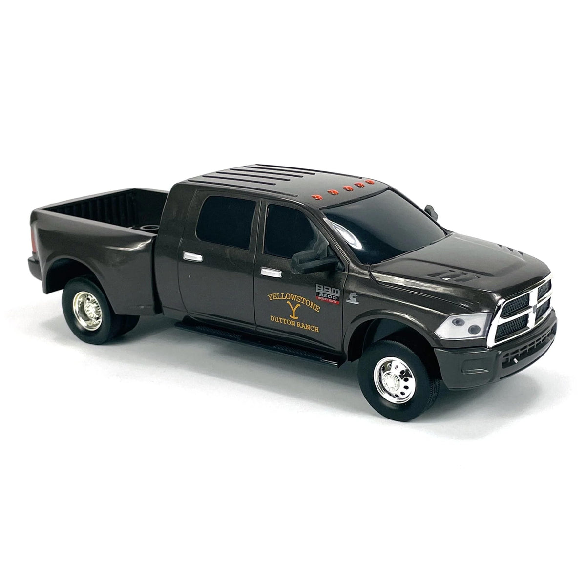 Big Country Toys Yellowstone Ram 3500 front view highlights lifelike detail ideal for display.