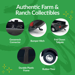 Big Country Toys Yellowstone Ram 3500 gooseneck hitch supports versatile trailer setups.