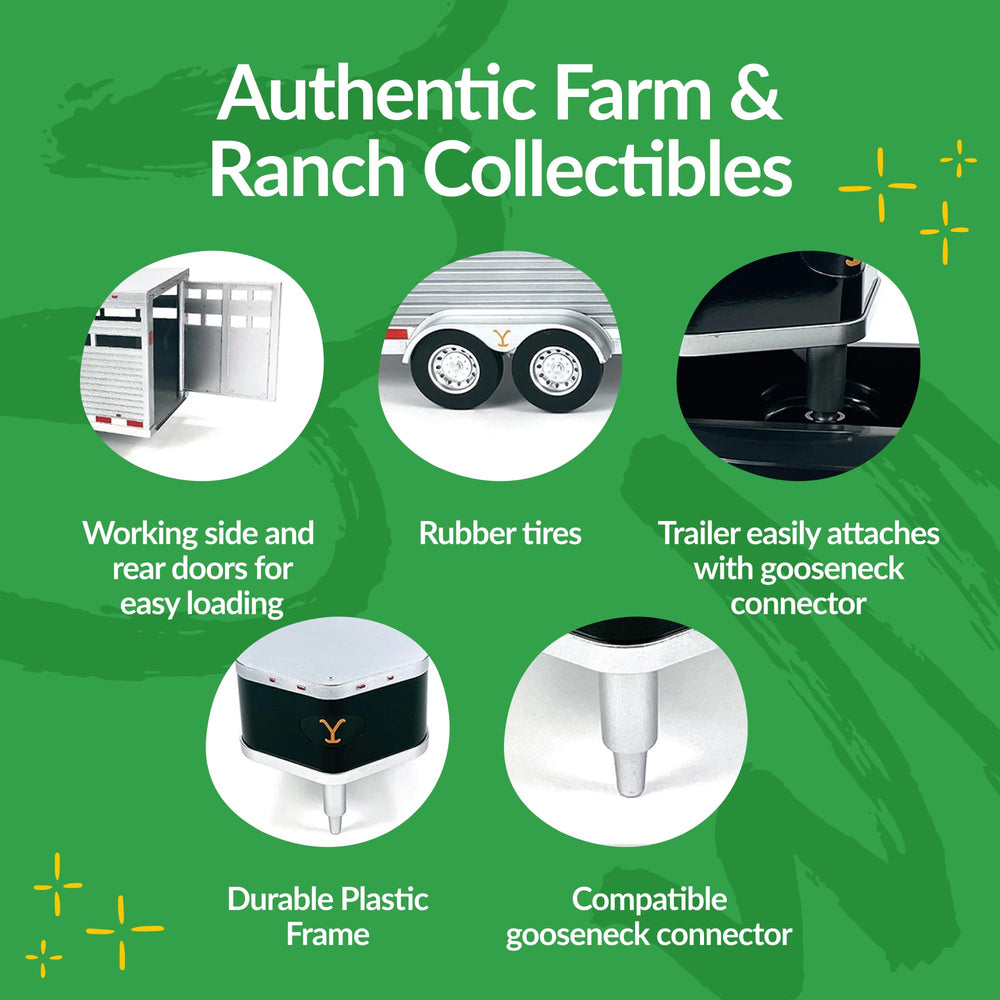 Big Country Toys Yellowstone trailer side doors open for quick access to cargo.