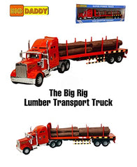 Big Daddy Big Rig tractor trailer showcases sturdy design for imaginative pretend trips.