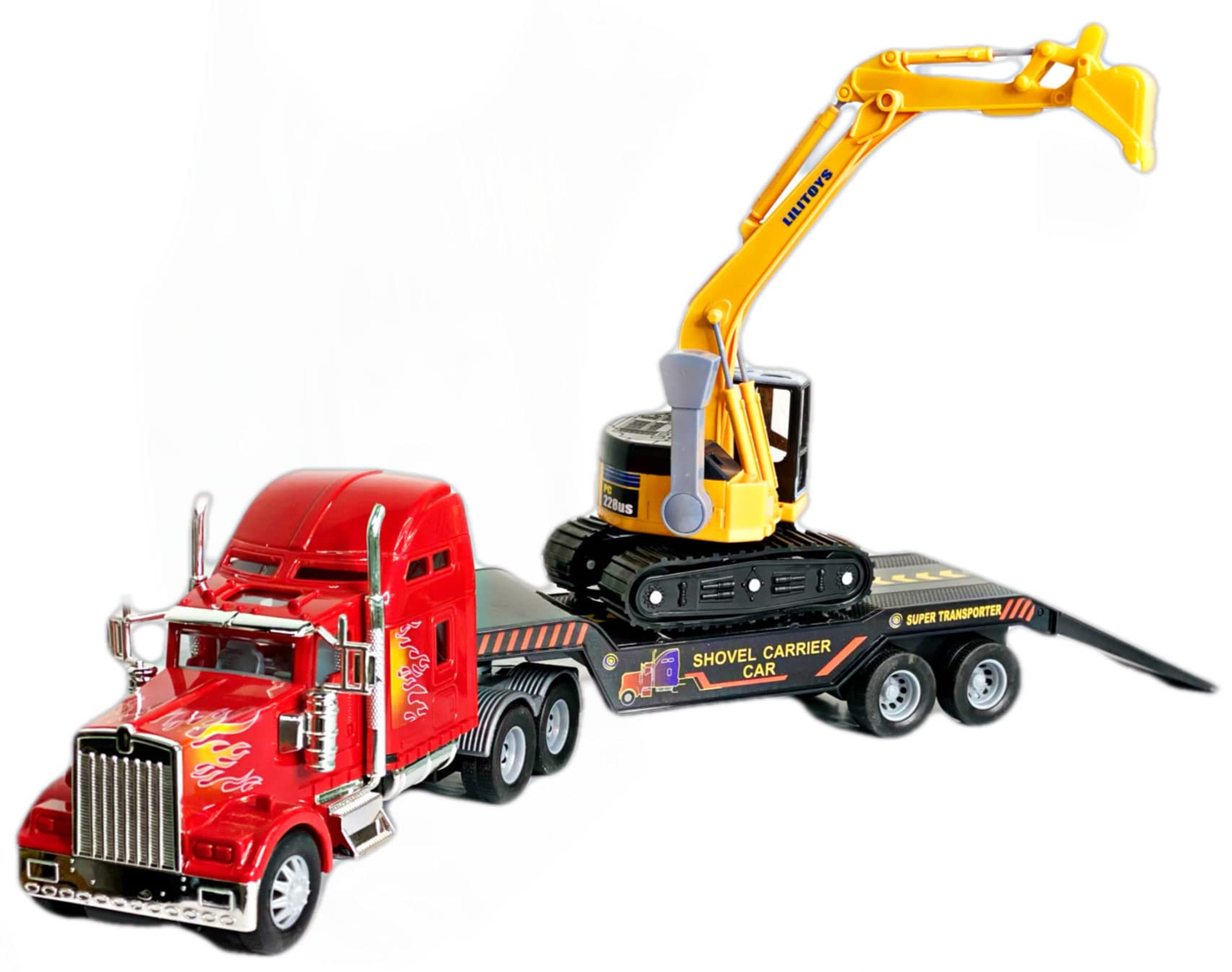 Big Daddy Big Rig front view highlights durable tractor-trailer for realistic play.