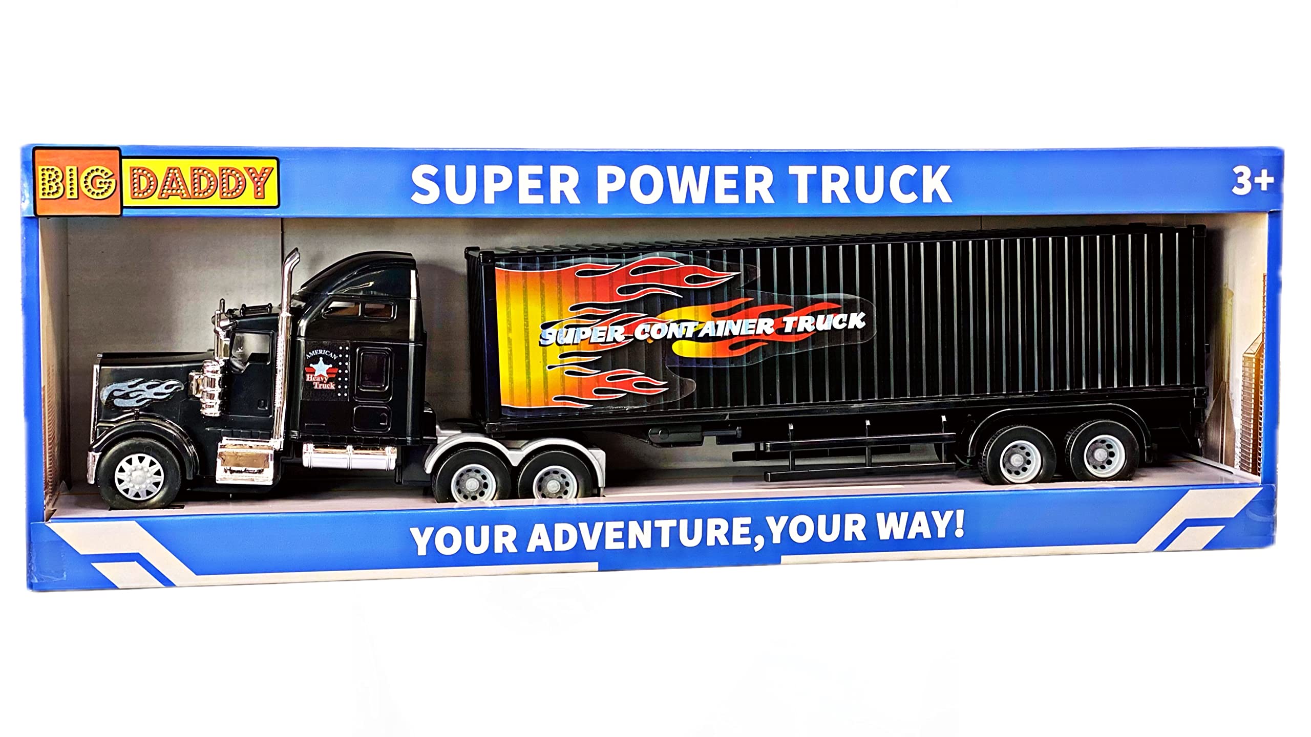 Big Daddy trailer with kickstand supports easy unloading and stable play.