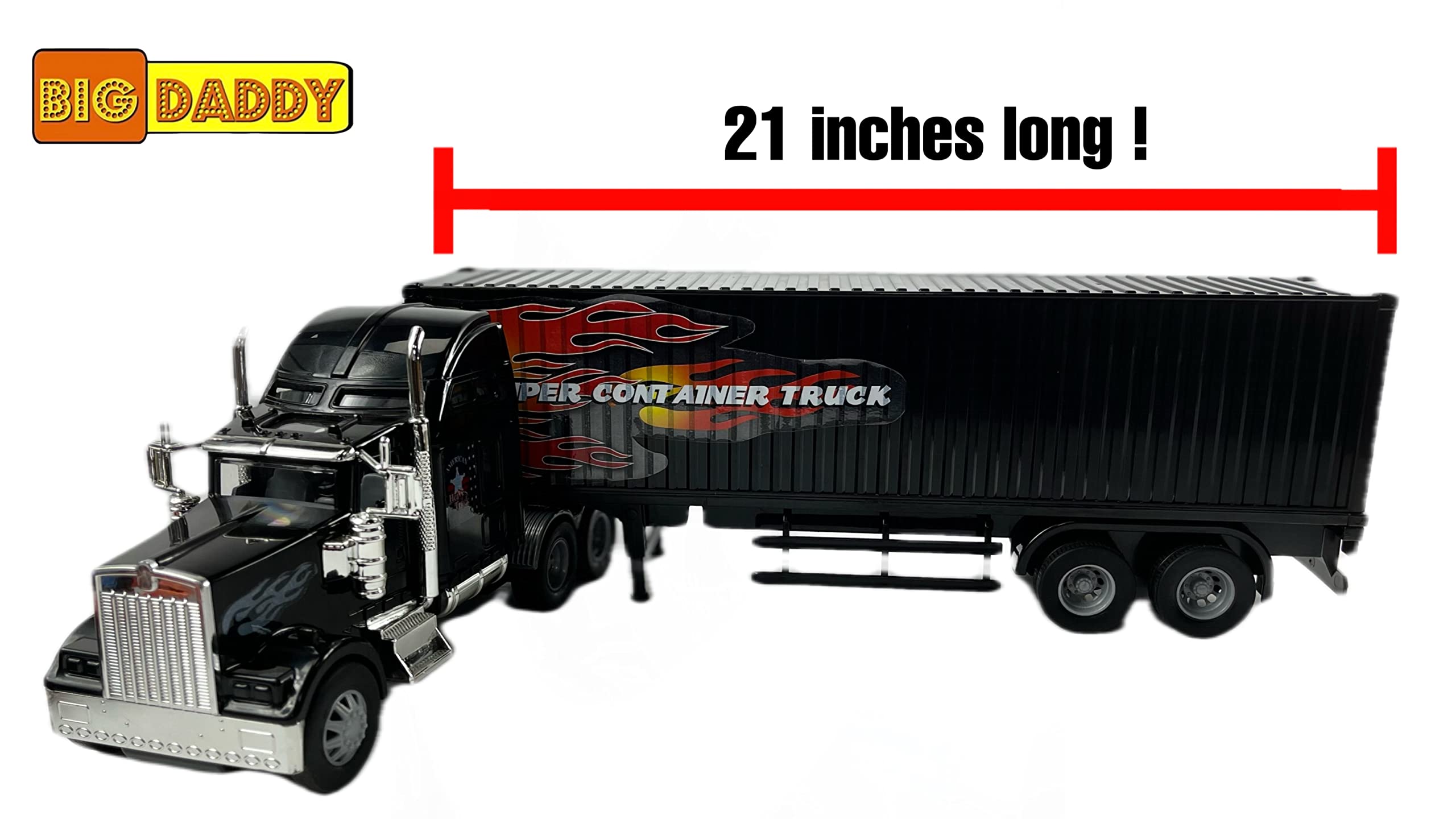 Big Daddy truck in action shows it fits tight spaces for creative play.