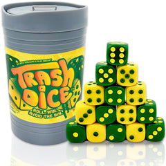 Big Discoveries Trash Dice with lid doubles as a compact dice tray.
