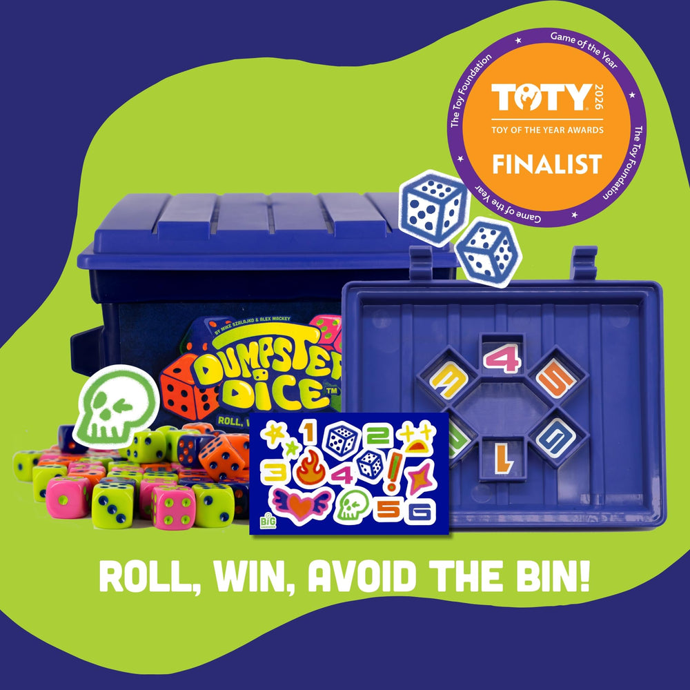 Big Discoveries Dumpster Dice graffiti sticker sheet for customization.