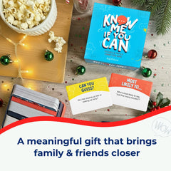 Close-up of Know Me If You Can deck highlighting glossy, durable cards.