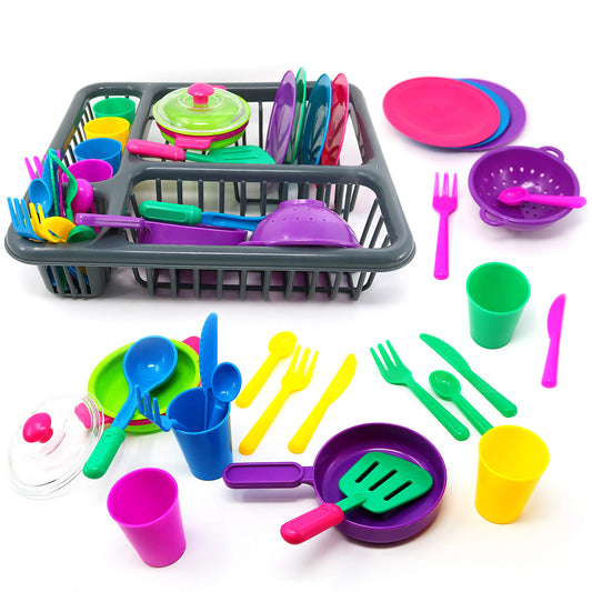 Big Mo's Toys pretend play dishes plates-cups-spoons for imaginative kitchen play
