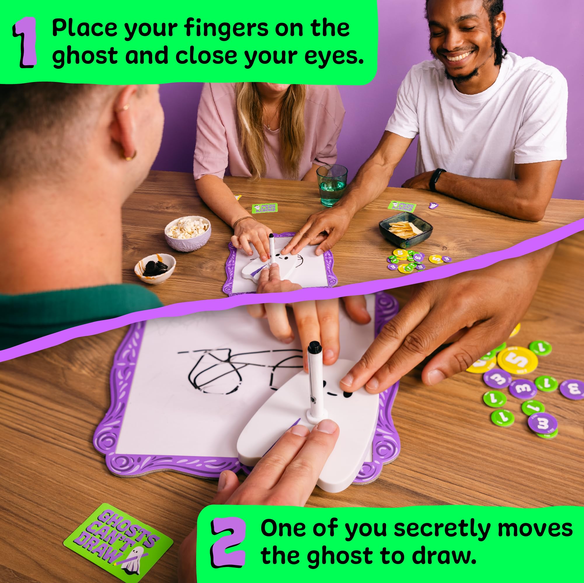 Big Potato Ghosts Cant Draw players guessing game prompts lively laughter during play