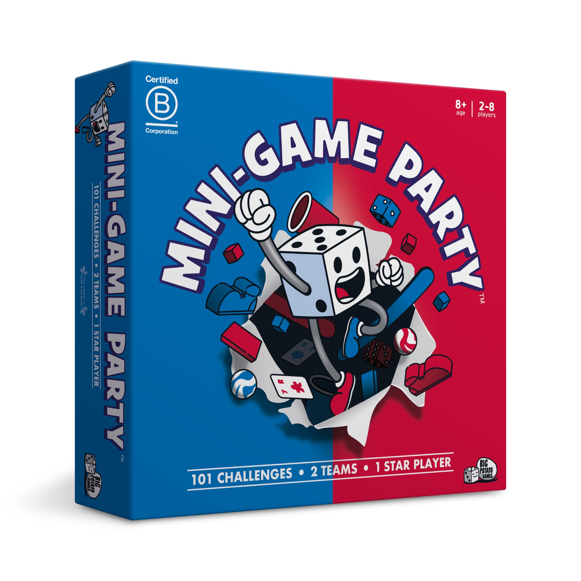 Big Potato Mini Game Party box shows 101 games for versatile family fun.
