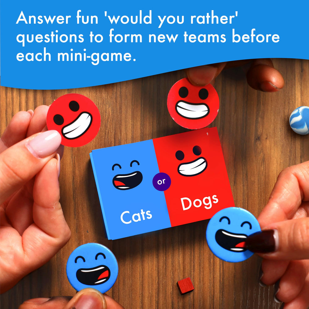 Big Potato Mini Game Party highlights a star player in team play.