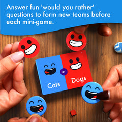 Big Potato Mini Game Party highlights a star player in team play.