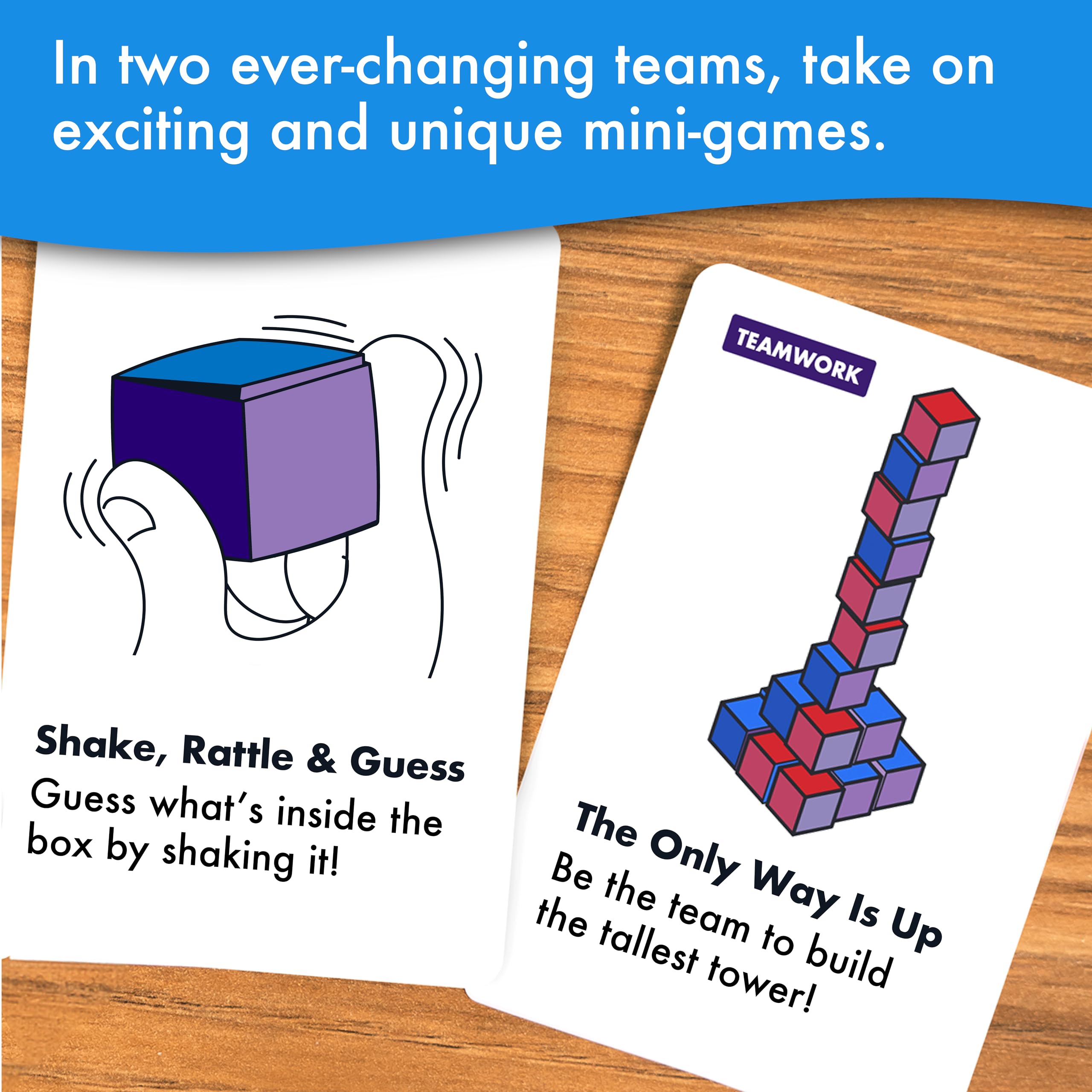 Big Potato Mini Game Party teams change every round for fresh dynamics.