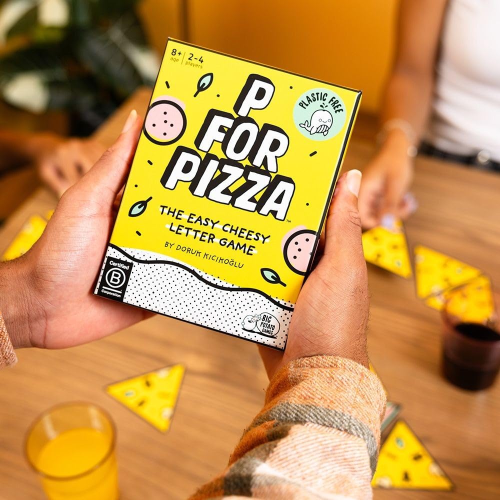 Big Potato P for Pizza cards spread on table for fast rounds.