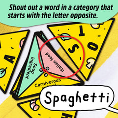 Big Potato P for Pizza family setup with rules nearby.