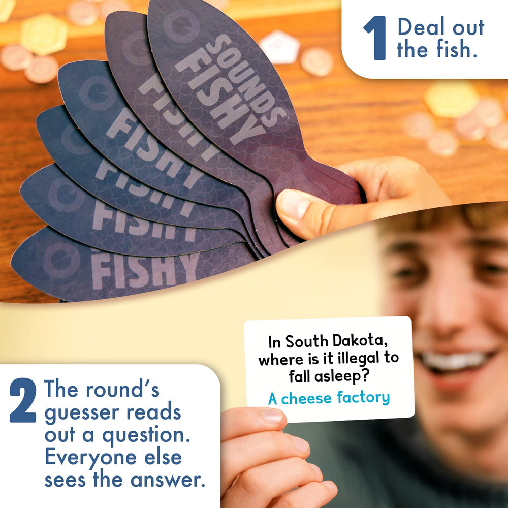 Big Potato Sounds Fishy game-pack contents for easy setup.