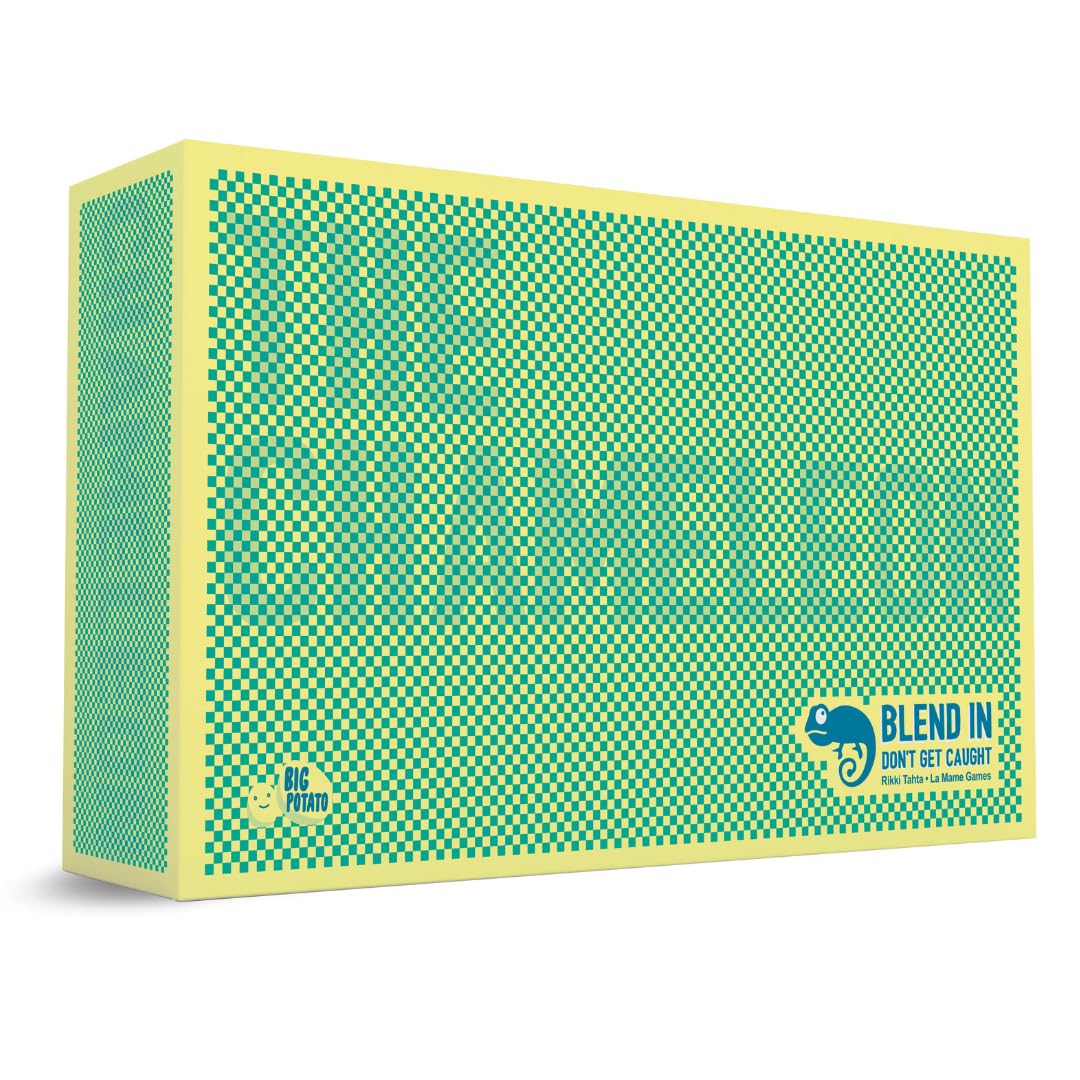 Big Potato The Chameleon game box showing quick setup for family game night