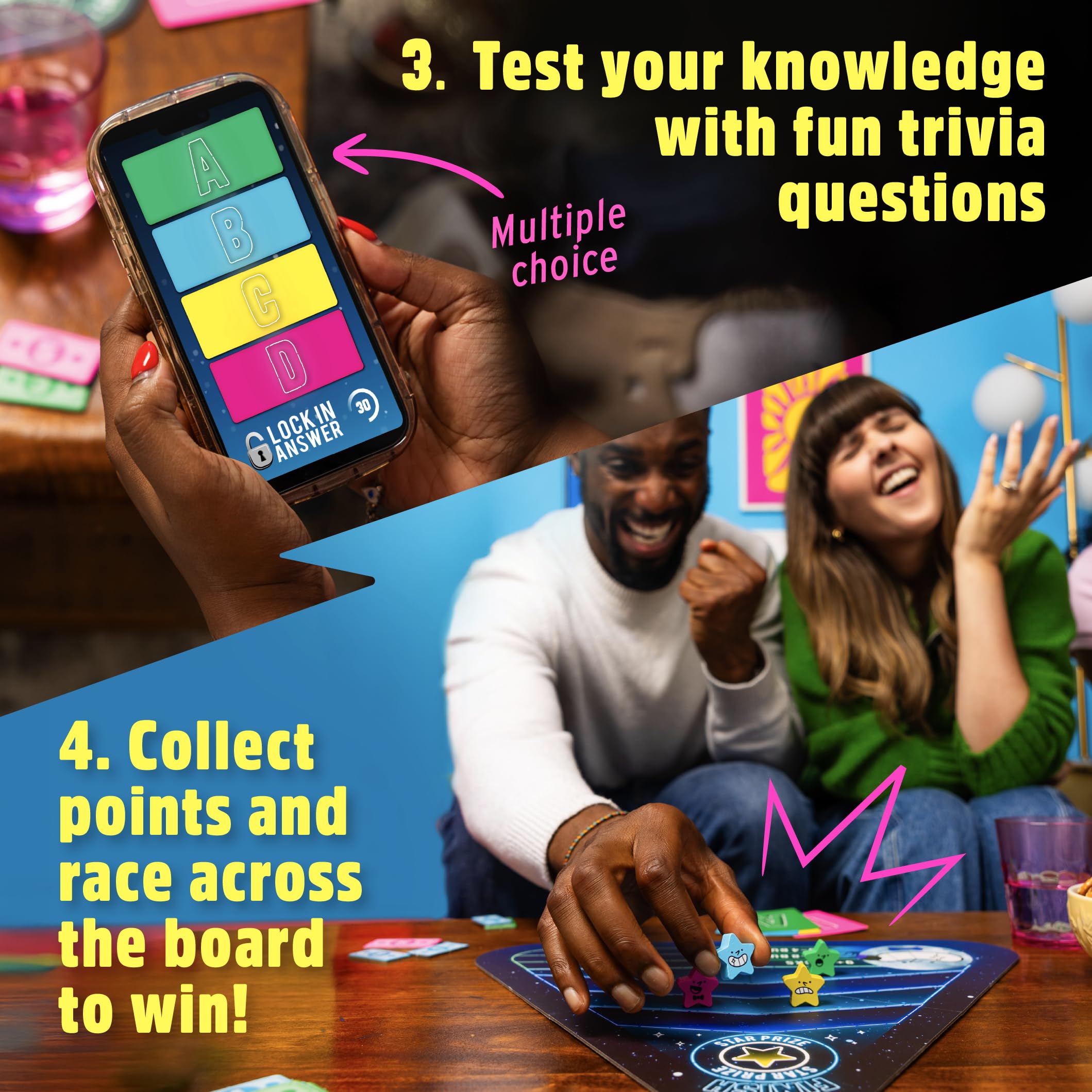Big Potato Trivia Night Live keeps all players in the action, with no waiting turns.