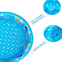 Big Summer 3 Rings Kiddie Pool with drain hole simplifies water release after playtime.