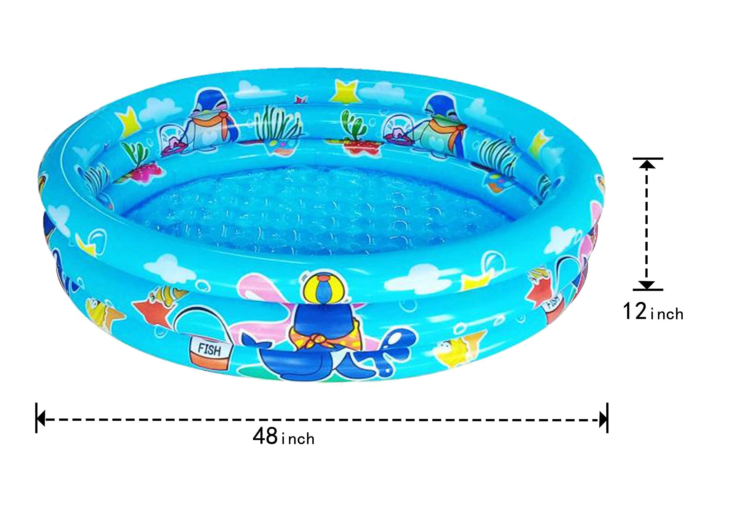 Big Summer 3 Rings Kiddie Pool repair patch included extends life after punctures.