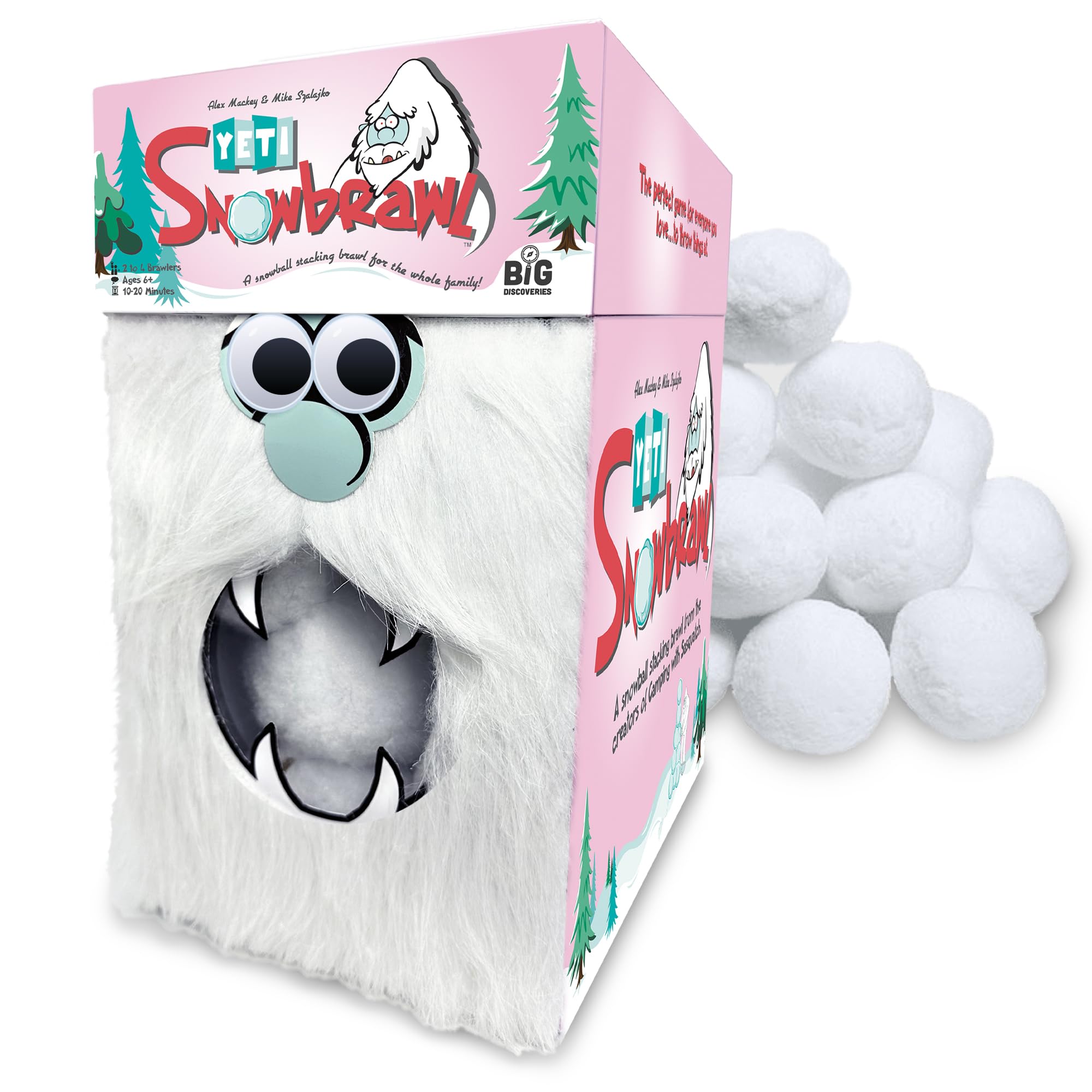Big Discoveries Yeti Snowbrawl game setup with box and pieces ready for play