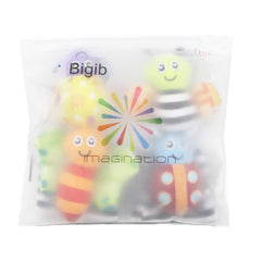 Bigib gift pack with socks and rattle for engaging infant play sessions.