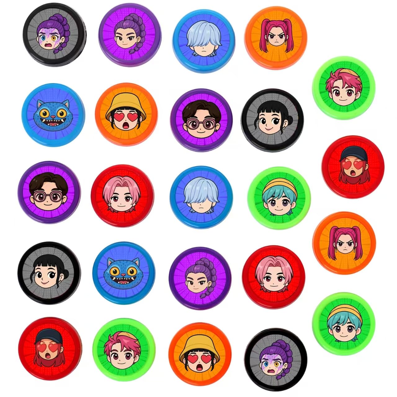 Bigirl Kpop party stampers image set ideal for wish cards and gift tagging.