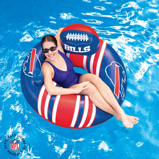 BigMouth Buffalo Bills backrest detail provides comfortable support during pool lounging