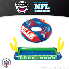 BigMouth Buffalo Bills 42-inch pool float in a sunlit beach scene adding team spirit to the day