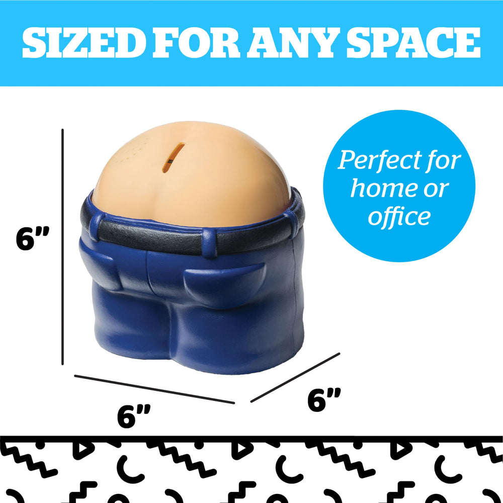 BigMouth Inc Fanny Bank removable top allows quick coin counting.