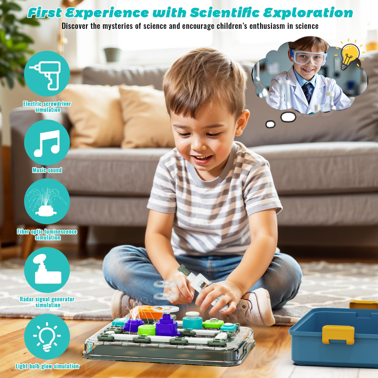 BIGRANK radar module highlight supports interactive circuit experiments for kids.