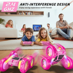 BIGRANK RC stunt car 9 stunt modes for wheelies, flips, and drifts.