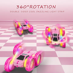 BIGRANK RC stunt car all-terrain durability withstands jumps and crashes.