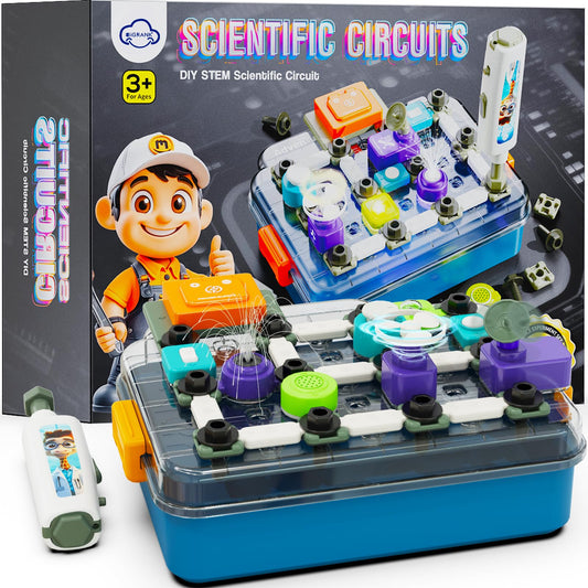 BIGRANK science kit box open showing colorful components for hands-on learning.