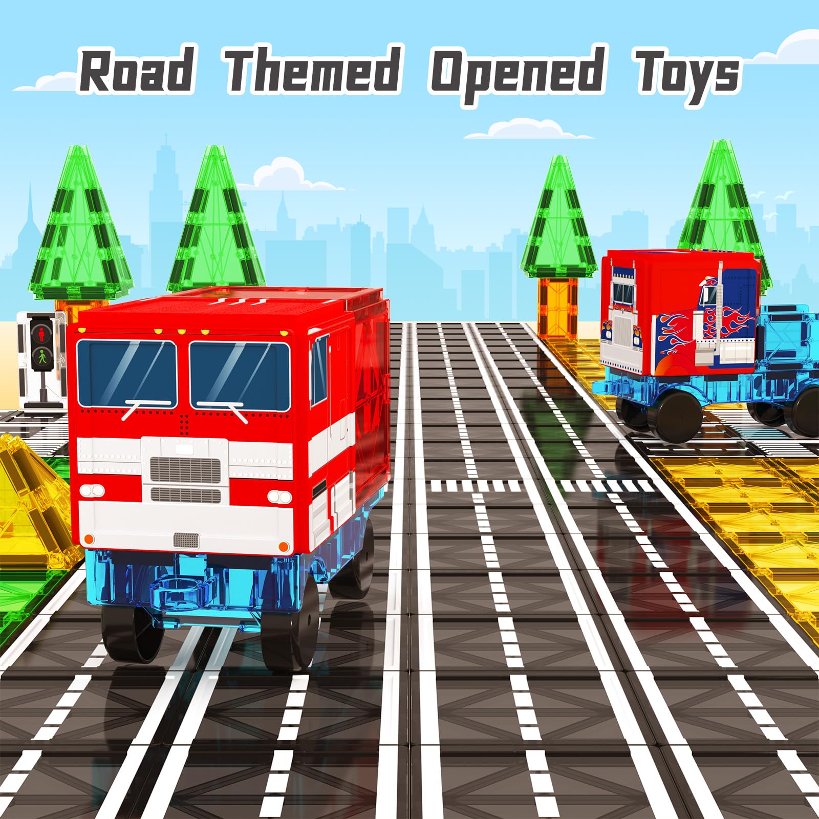 BigShu car and truck pieces enable dynamic road-building adventures
