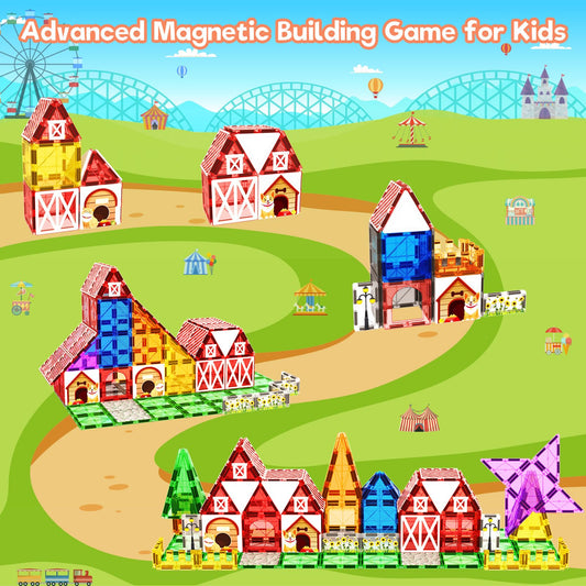 BigShu magnetic tiles animal figures for storytelling and fine motor practice