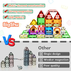 BigShu colorful squares and triangles support creative construction and color recognition
