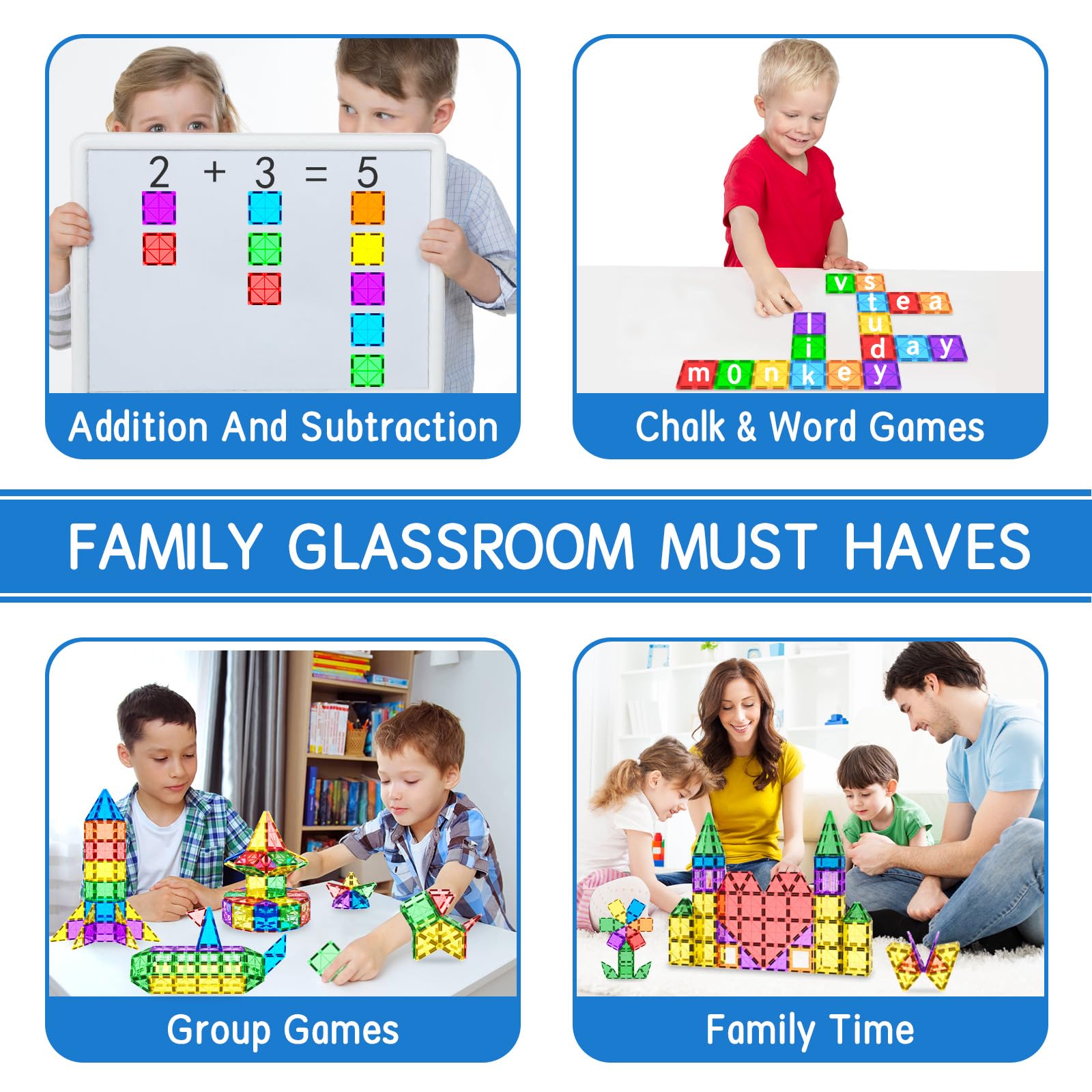 Kids building with BigShu tiles in action promoting cooperative play and spatial awareness.