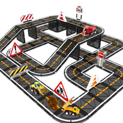 BigShu magnetic road tiles set enabling imaginative building and road networks.