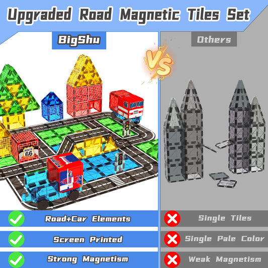 BigShu printed road scene tiles help visualize traffic and town layouts