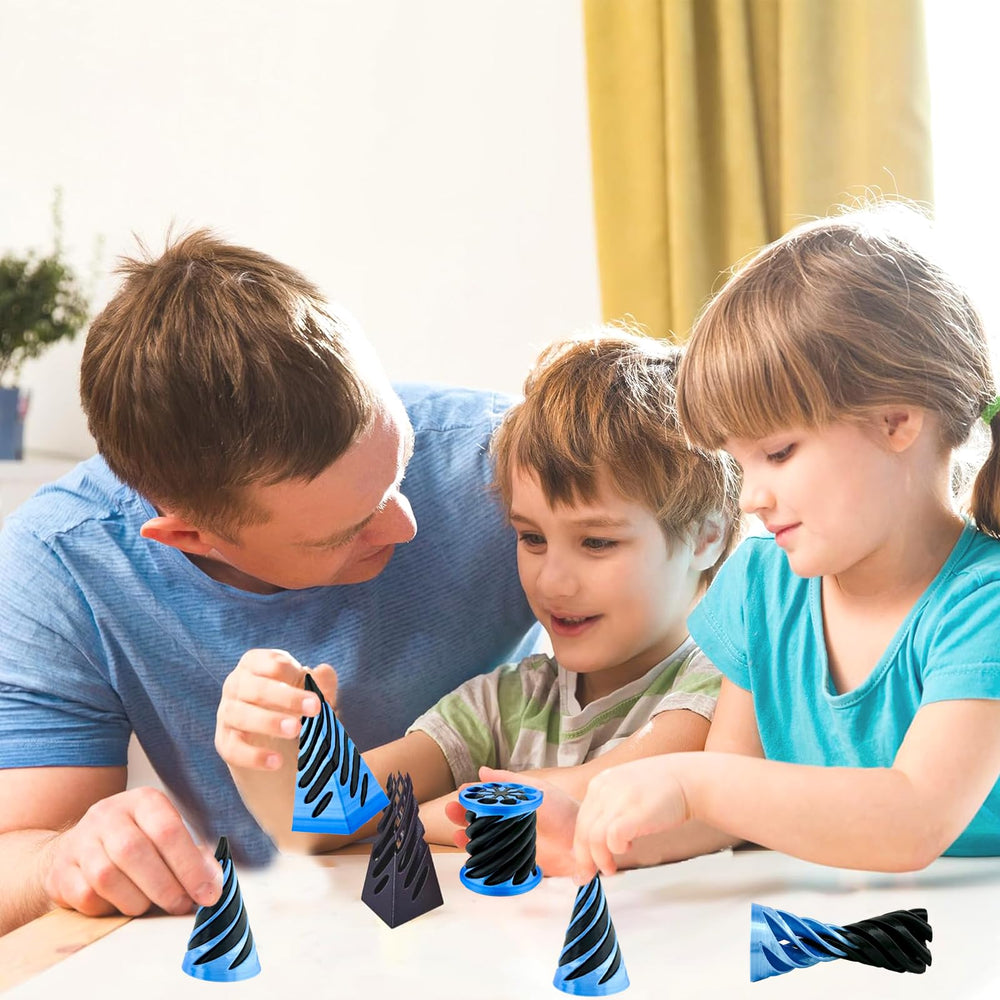 Blue Bigted pyramid desk toy set, collects attention and sparks conversation