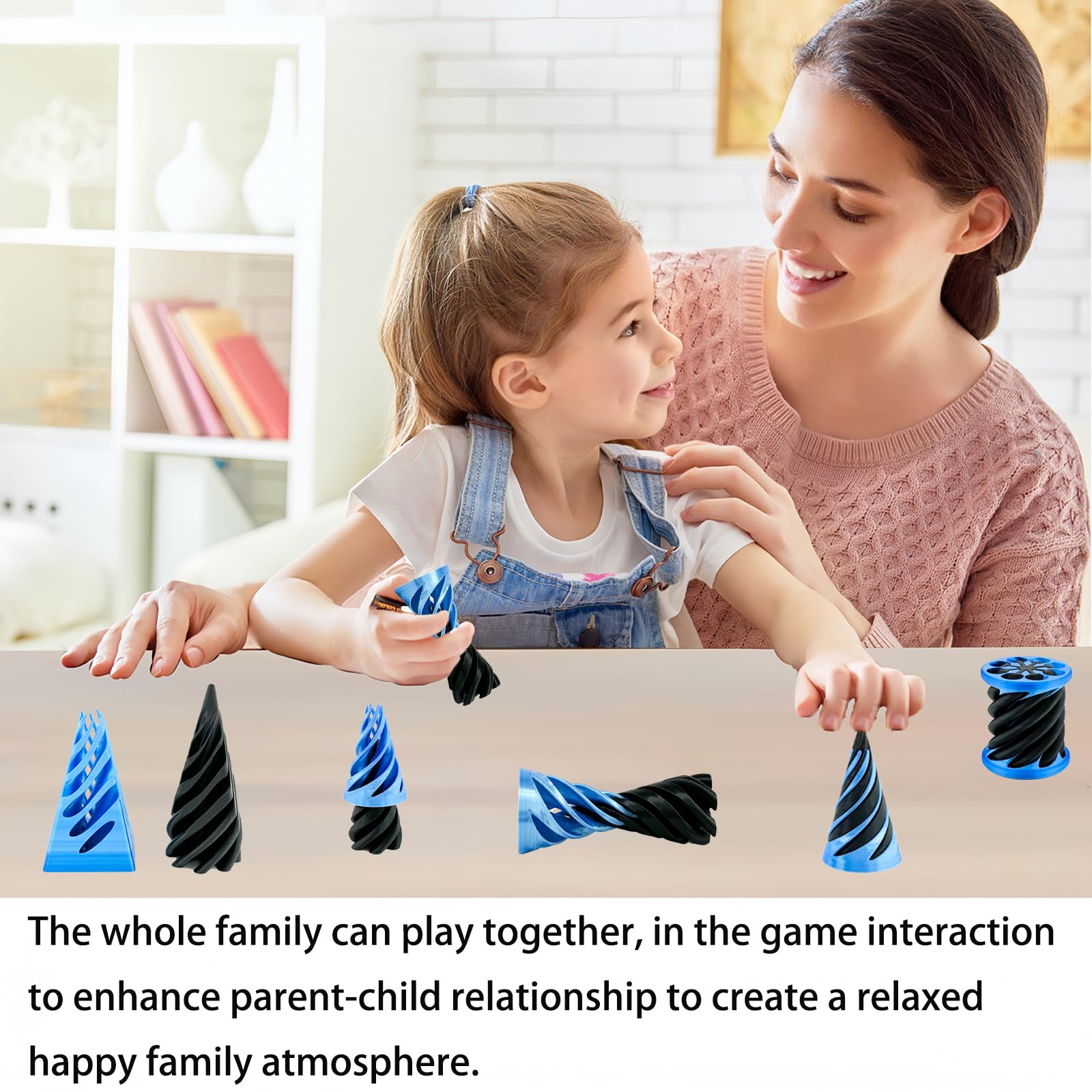 Blue Bigted pyramid fidget set, ideal for kids and adults at work