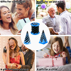 Bigted spiral cone tactile toy blue, satisfying hand engagement