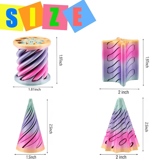 Bigted Spiral Cone Twist highlights hypnotic rotation for stress relief.