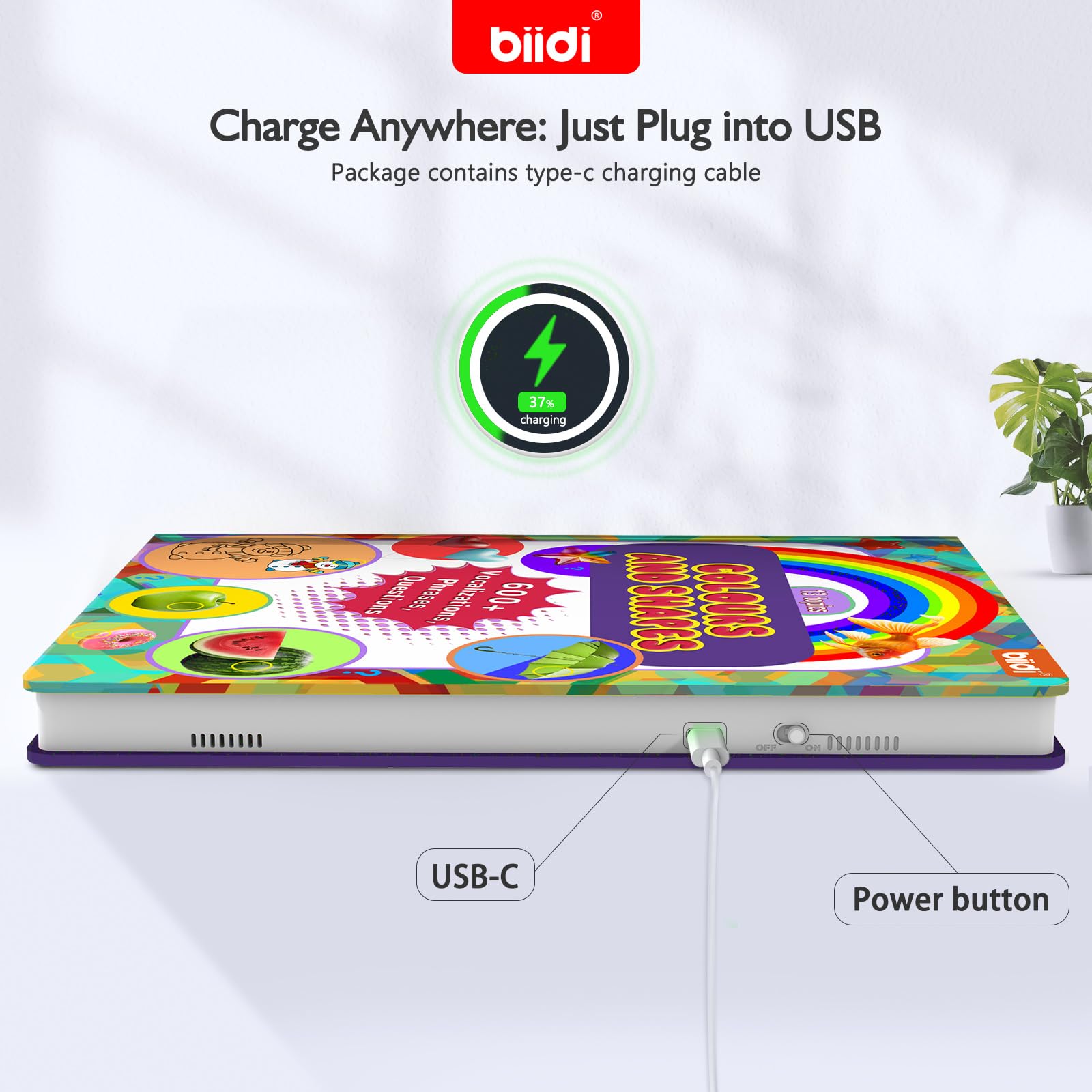 Biidi provides up to six hours of playtime at moderate volume