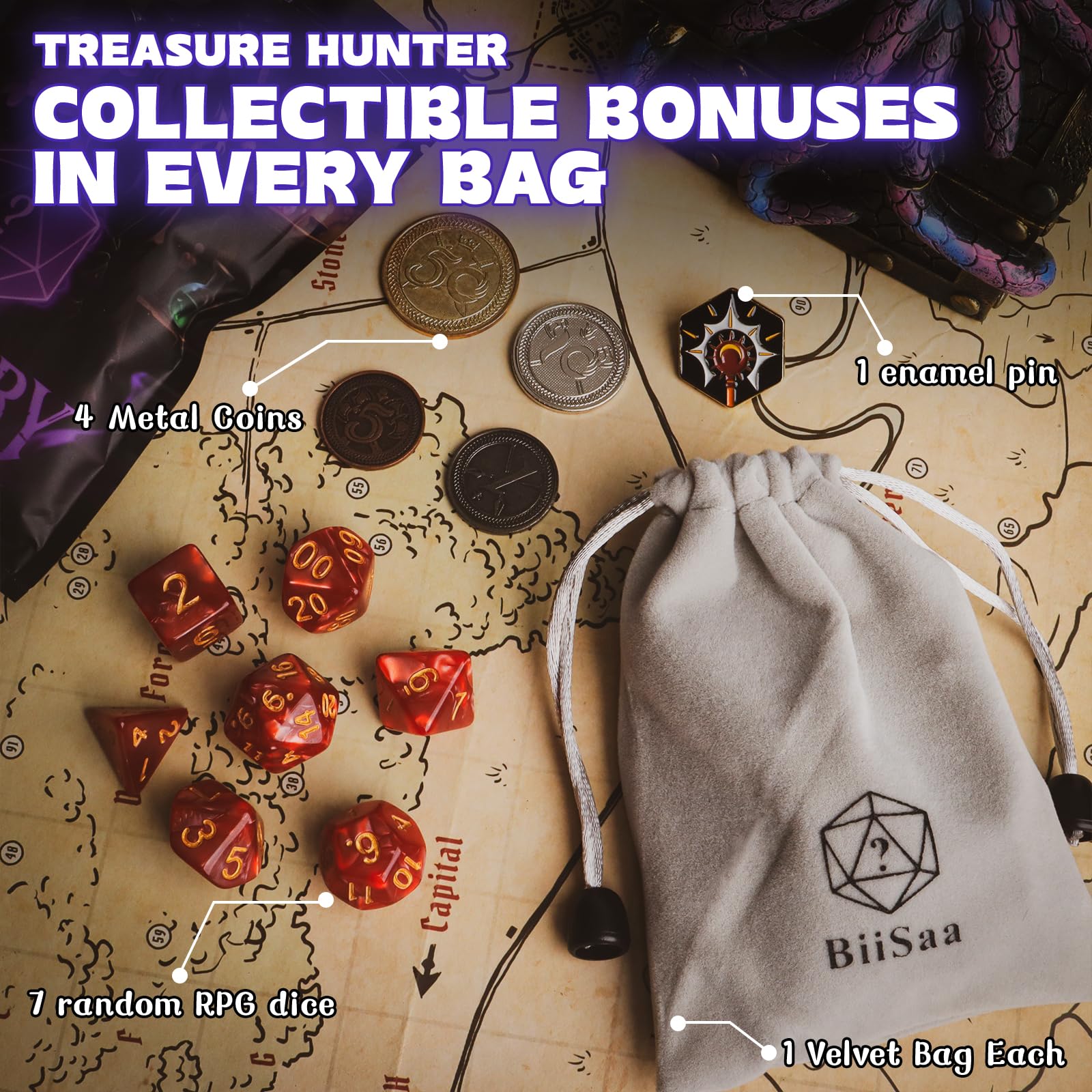 BiiSaa heavy metal dice feel substantial in hand.